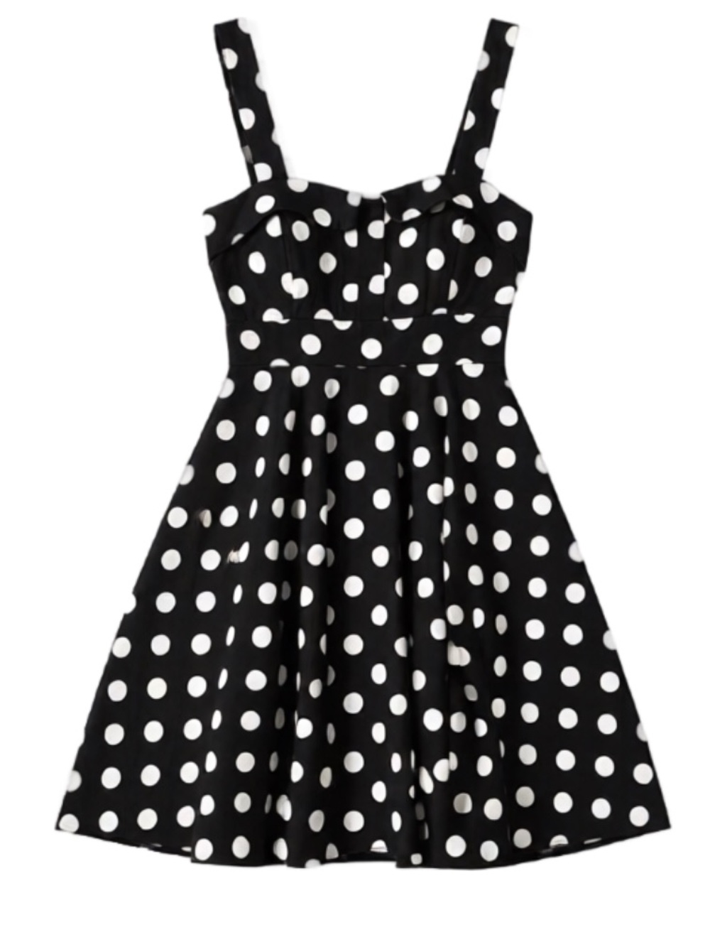 Eva Rose Black and White Polka Dot Retro Pinup Cotton Dress Size XS